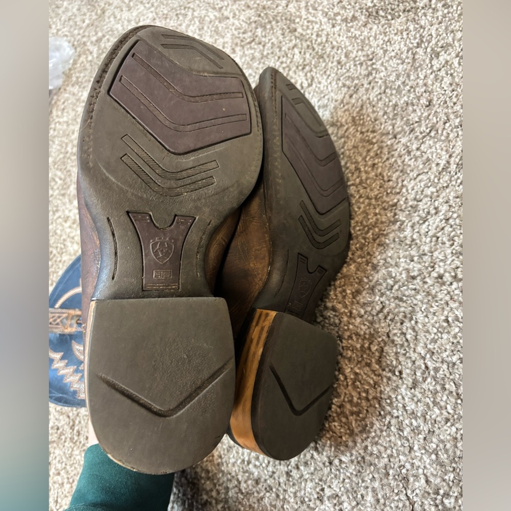 ARIAT Tycoon Square Toe Pull On Western Boot Brazen Brown, Size US 7.5D - Picture 8 of 8